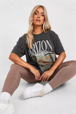 PLUS ARIZONA WASHED OVERSIZED T-SHIRT